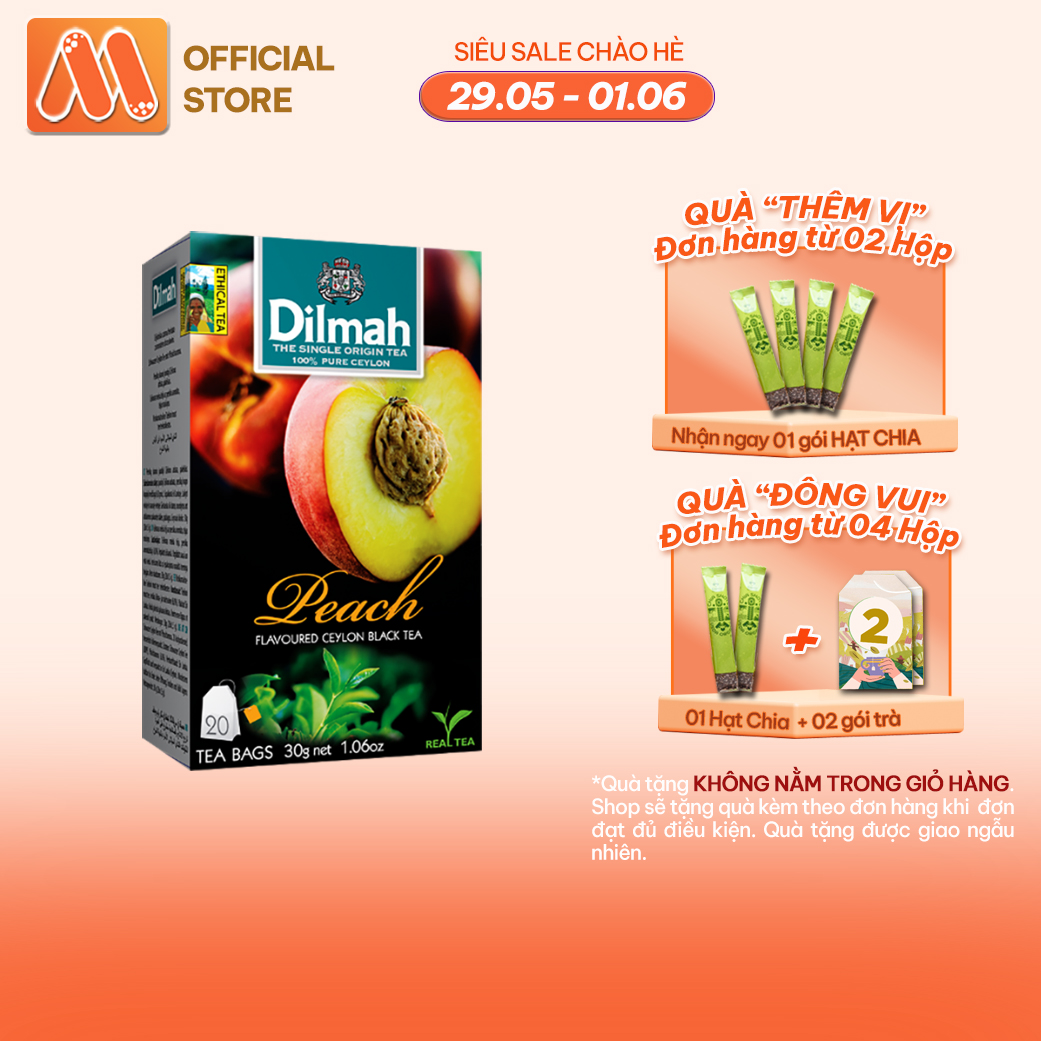Trà dilmah vị đào - peach 30g