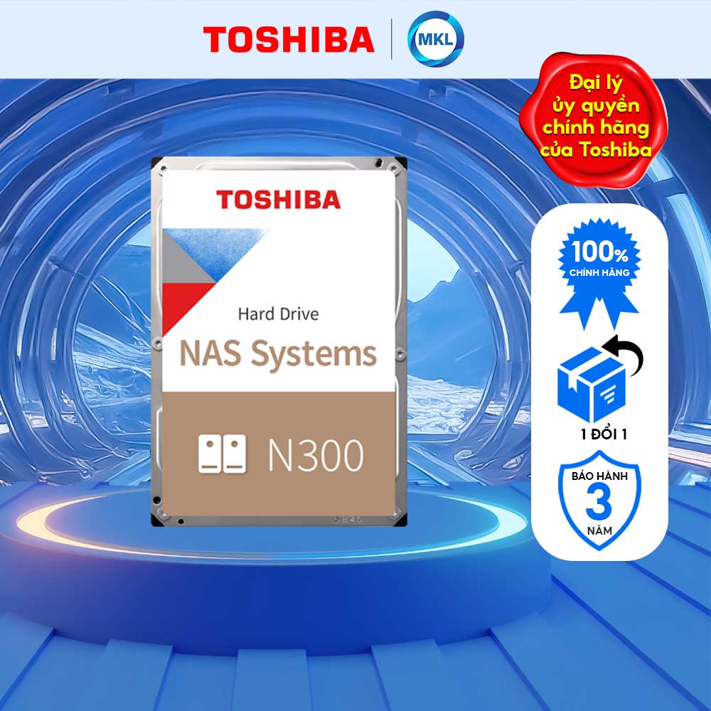 Ổ cứng mạng nas toshiba n300 3.5inch sata 3 dung lượng 4tb/6tb/8tb/10tb/12tb chính hãng
