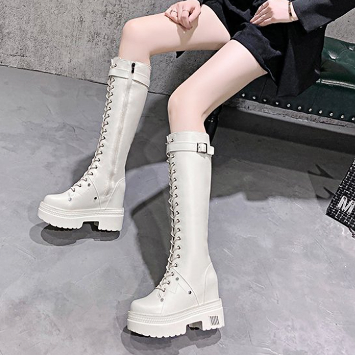 Boots cổ lửng khoá kéo phối đai pb595-4191