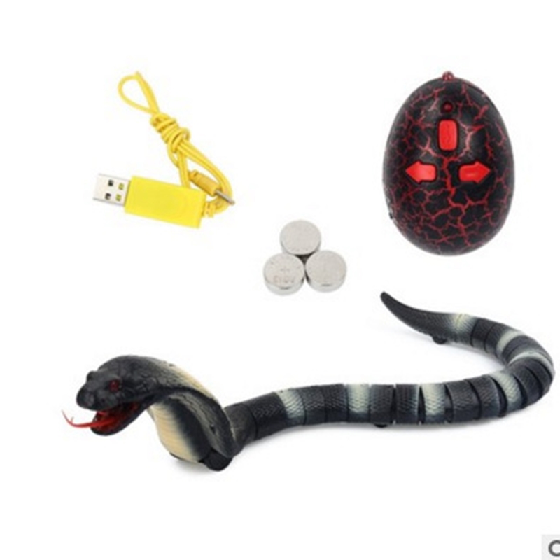 Mới lạ rc rắn naja co viper điều khiển từ xa robot đồ chơi động vật với - ảnh sản phẩm 7