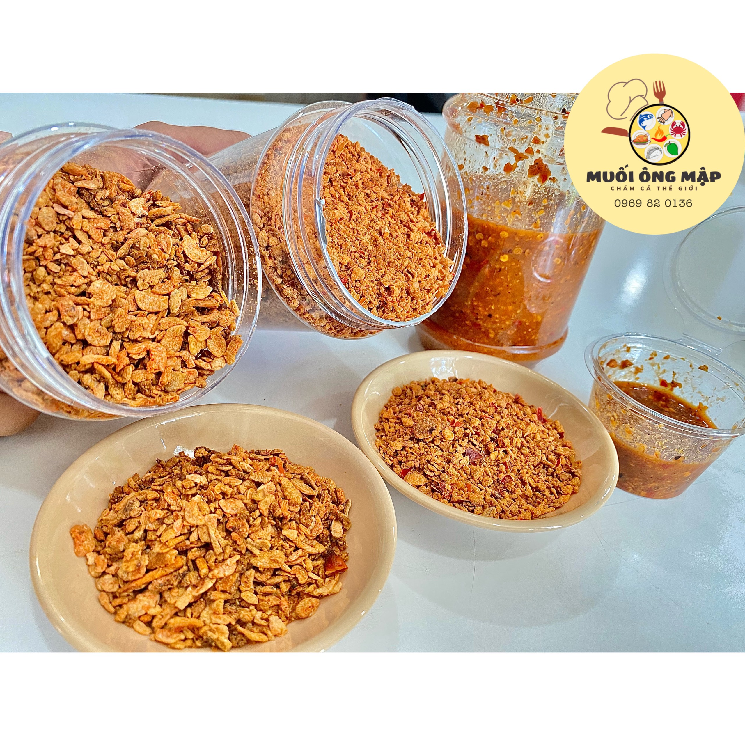 Muối tôm Tây Ninh hạt to, muối chấm trái cây thơm ngon cay vừa
