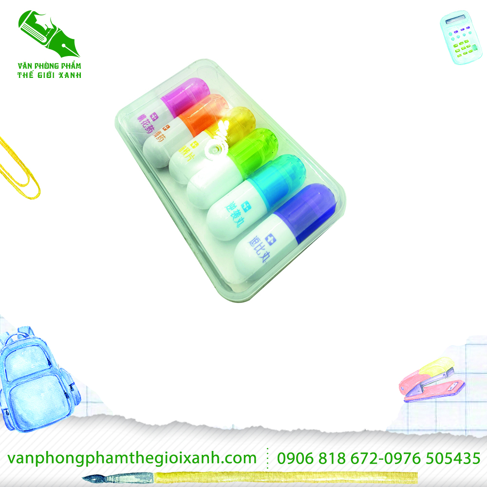 Bút dạ quang 731 6 cây