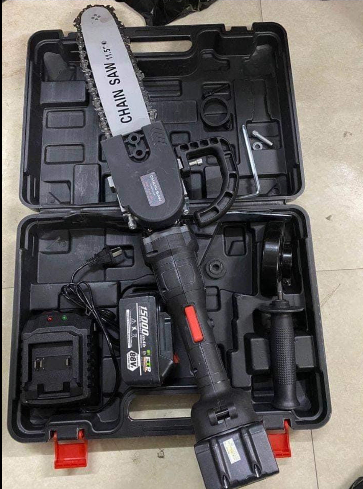 Combo Máy mài PIN HITACHI 118v + LƯỠI CƯA XÍCH