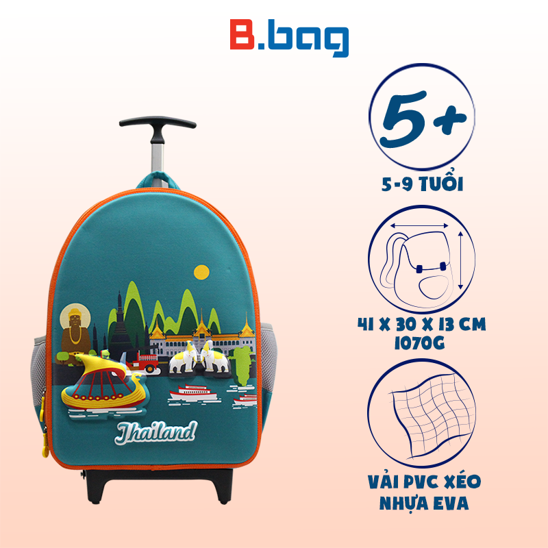 Balo cần kéo Around the World dành cho học sinh cấp 1