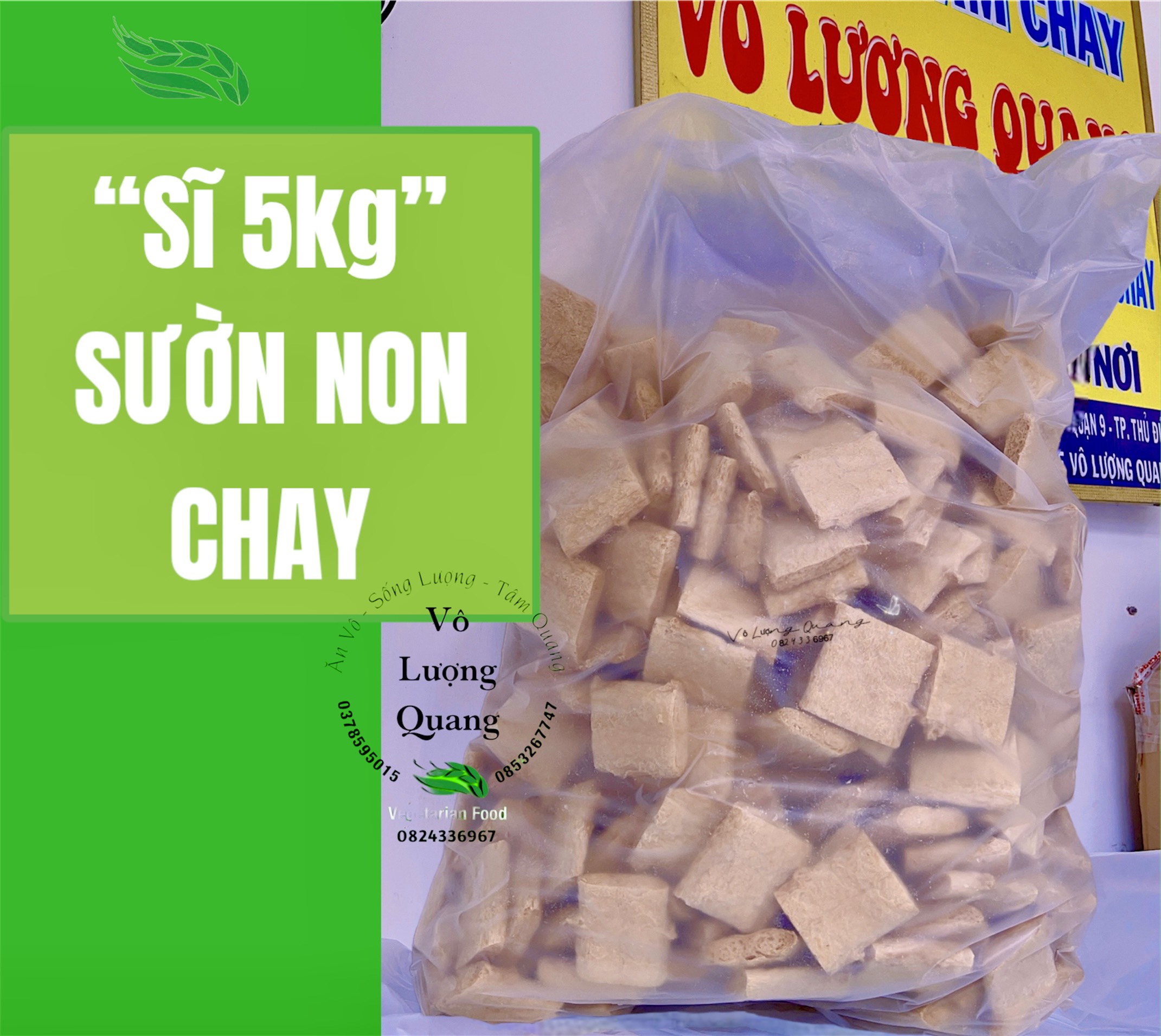 Sườn non chay 5kg giá sĩ vô lượng quang cao cấp
