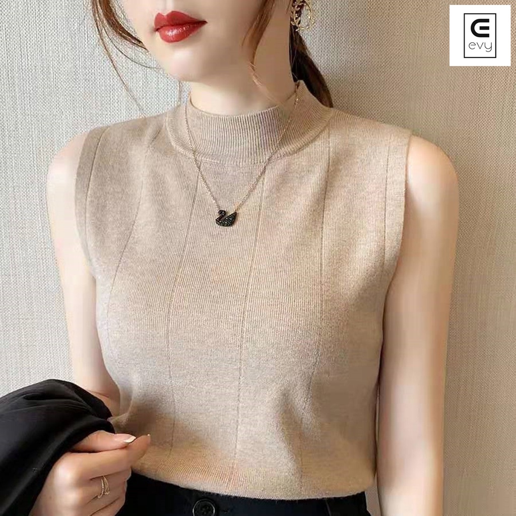 Áo len sát, cổ lọ dáng ôm Sexy, áo len cao cấp Quảng Châu cổ 3 phân,
