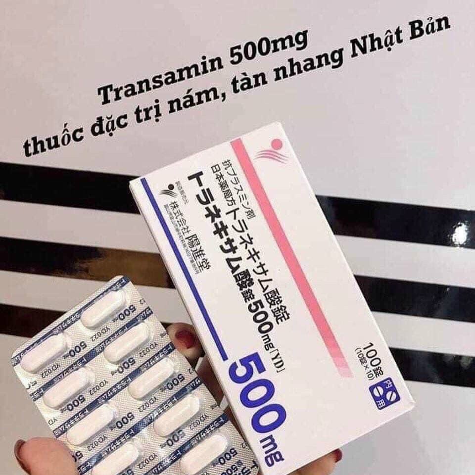 TRẮNG DA TRỊ NÁM TRANSAMIN 500mg - Combo 3 vỉ 30 viên
