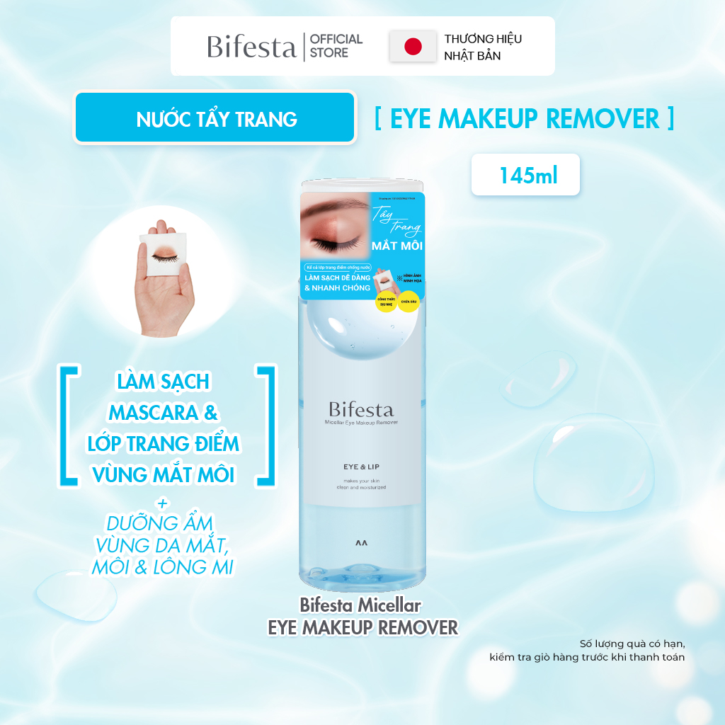  BIFESTA Dầu Tẩy Trang Mắt Micellar Eye Makeup Remover 145ml 
