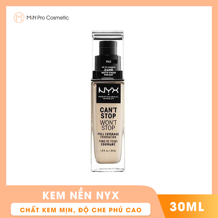 [HCM]Kem nền NYX Professional Makeup Can’t Stop Won’t Stop Full Coverage Foundation