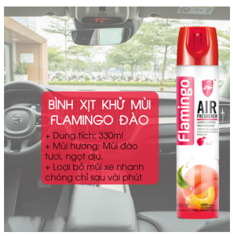 Nước hoa xịt khử mùi ô tô Flamingo nhiều hương vị cao cấp F011 330ml
