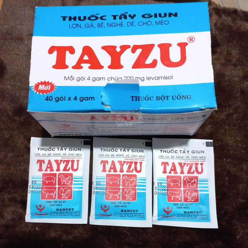 Tẩy giun Tayzu cho chó mèo lợn gà