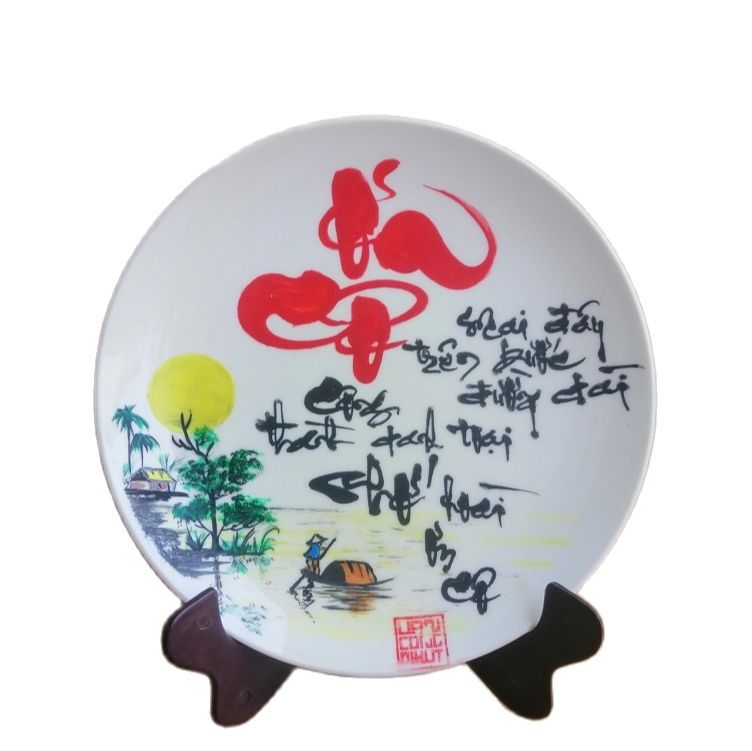 Đĩa thư pháp ơn cô. quà tặng thầy cô. quà 20/11. quà 8/3sinh nhật quà tết. thư pháp tri ân thầy cô
