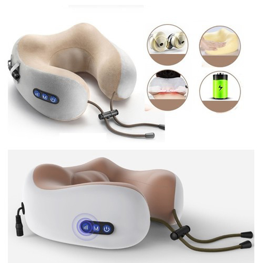 [HCM]Gối Massage Cổ Chữ U Hàn Quốc Gối massage cổ chữ U cao cấp đa năng hồng ngoại Massage Vai Cổ Gáy Đa Năng Vải Lông Mềm Mại 6 Kiểu Rung Khác Nhau Công Nghệ Thông Minh 3D.