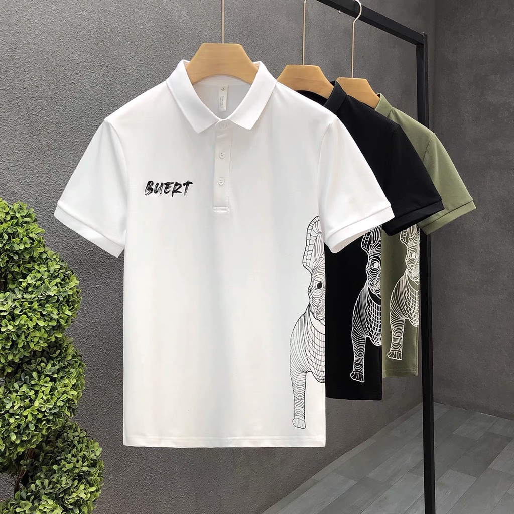 Áo polo nam form rộng cao cấp đẹp unisex có cổ màu trắng đen xanh rêu vải cá sấu KING168 APL18