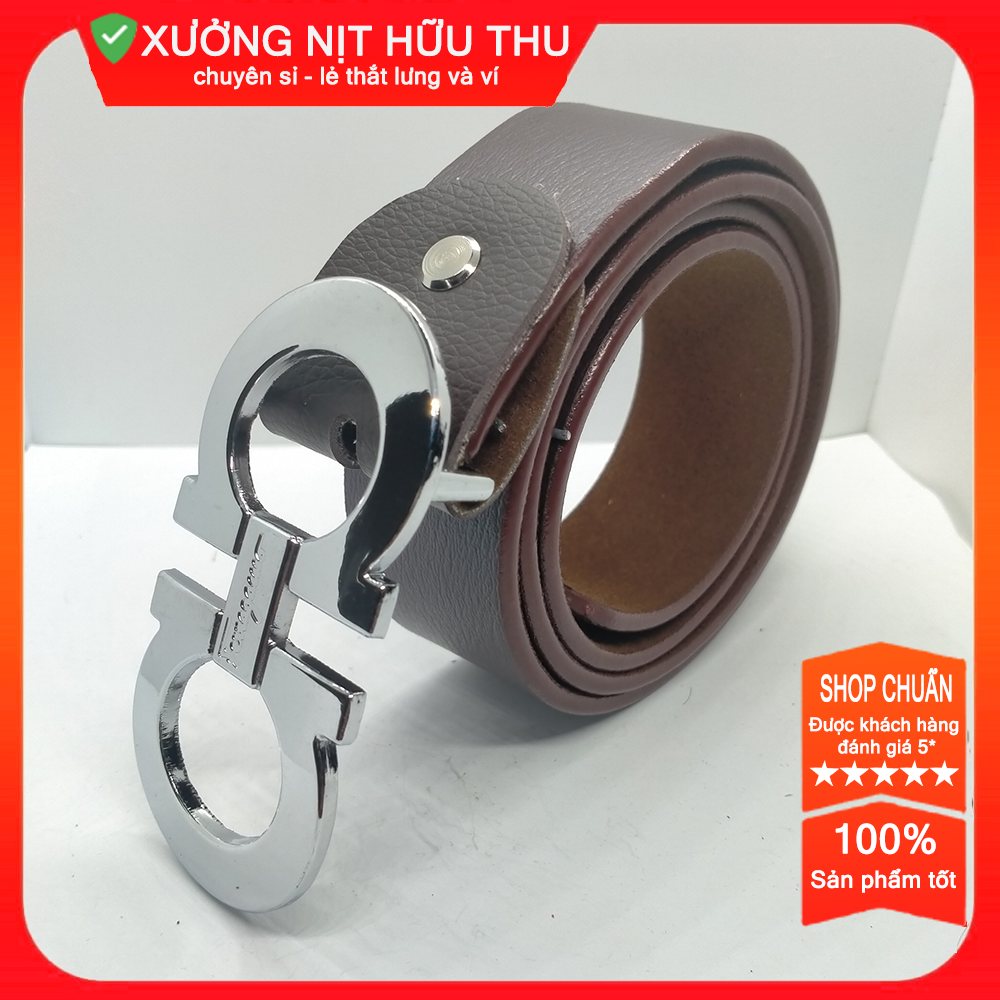 Thắt Lưng Nam - Dây Nịt Nam Khóa 2 Chữ a - Bảo hành 12 tháng