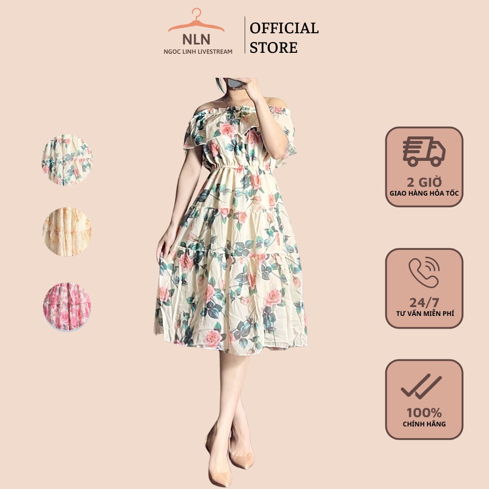 Đầm maxi / váy maxi / đầm maxi đi biển / váy hoa / đầm hoa trễ vai / đầm trễ vai tiểu thư