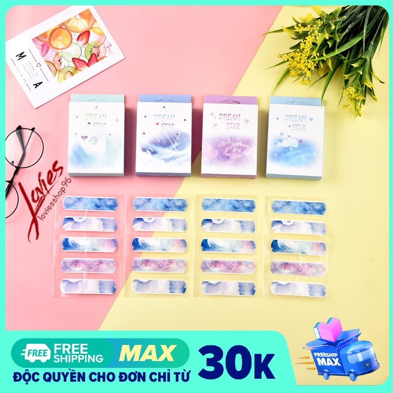 [HCM]Hộp 20 miếng băng dán cá nhân bầu trời may mắn KHÔNG THÂM NƯỚC loviesshop96