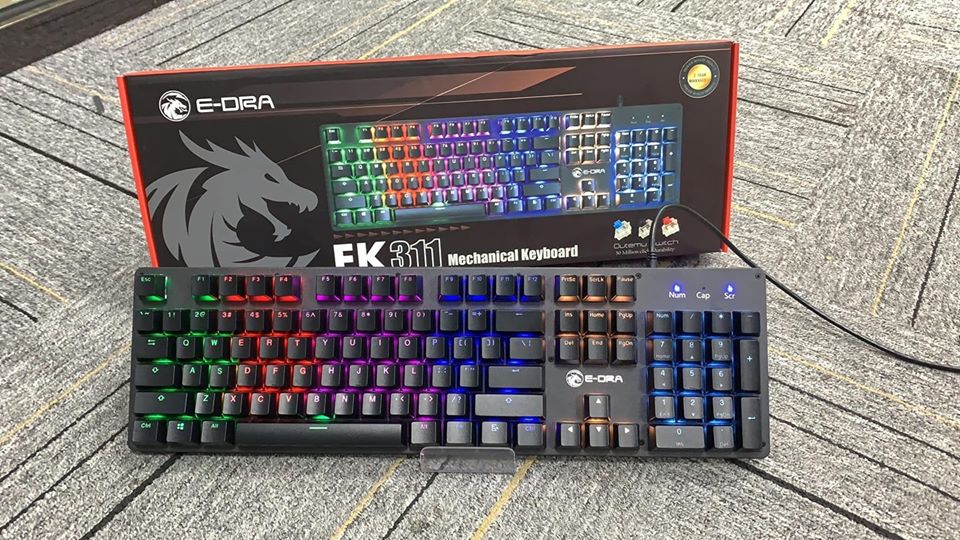 Phím cơ e-dra ek311 blue/brown/red switch bh 2 năm hưng long