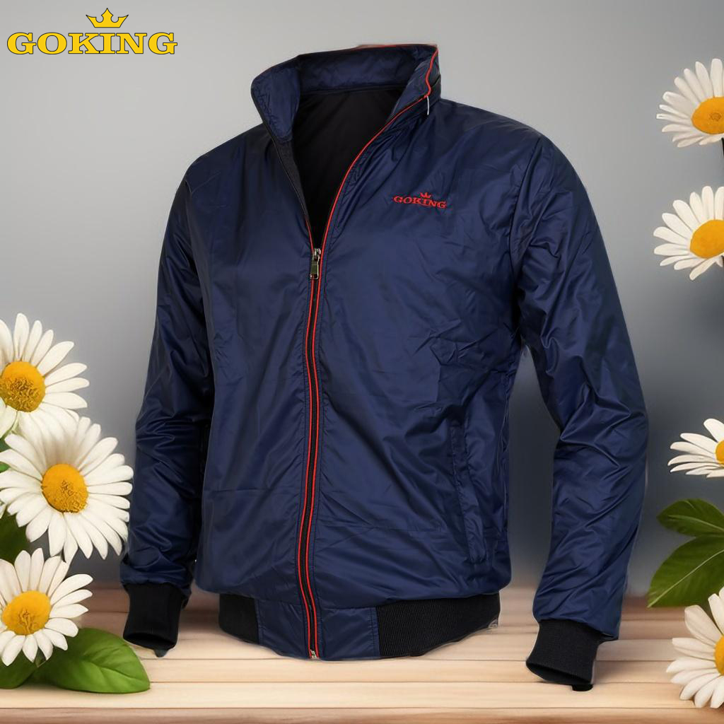 Áo khoác gió cách nhiệt GOKING cho nam nữ, mũ dấu hiện đại, 3 túi to đa năng, ngoài vải dù, trong lót vải cào cách nhiệt, chống nắng gió lạnh, mưa nhỏ. Thích hợp đông và thu đông