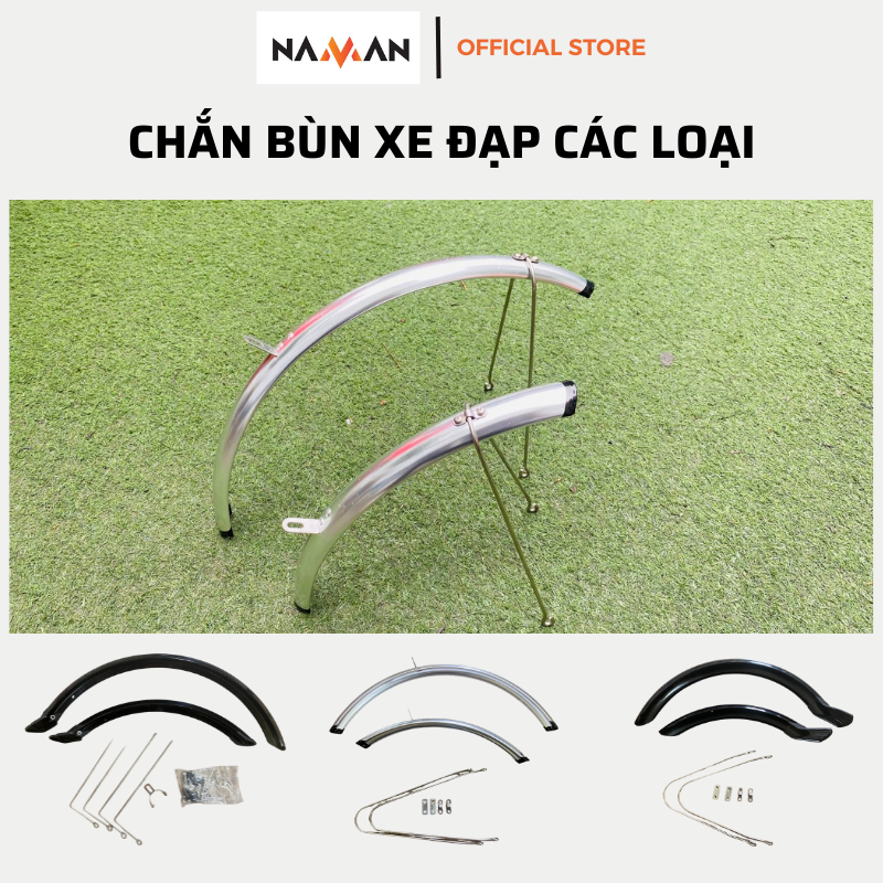Chắn bùn xe đạp nhôm nhựa 16inch 20inch bạc cong các loại