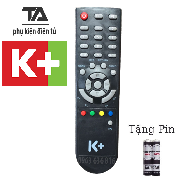 ✔ remote điều khiển đầu thu truyền hình số vệ tinh k+ - hàng tốt