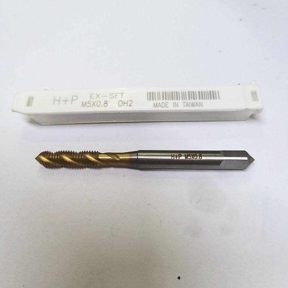 Mũi taro h+p vàng xoắn m5x0.8