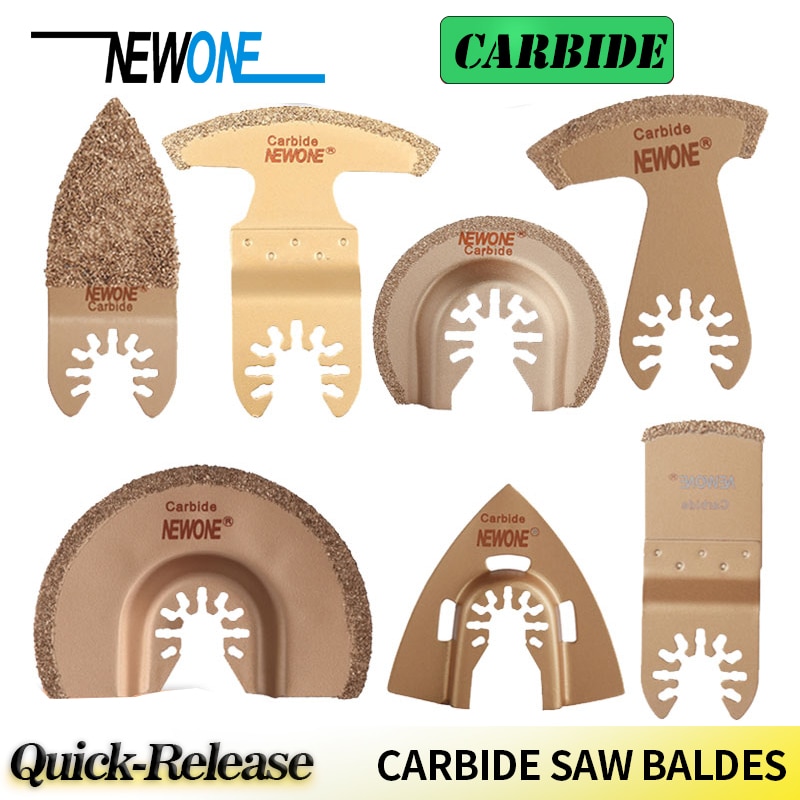 NEWONE Quick Release Oscillating Tool Saw Blades Carbide Grinding Blades For Multi Tool Cutting Fit Dewalt Black&Decker Fein