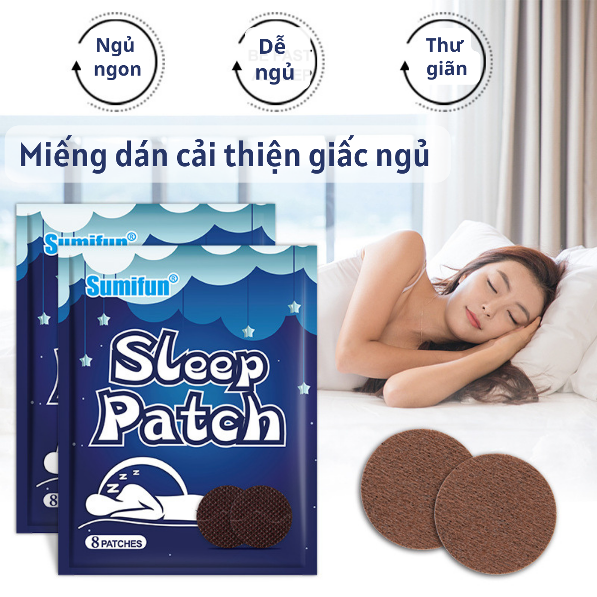 10 miếng dán cải thiện chứng khó ngủ ngủ không sâu giấc mất ngủ đem lại giấc ngủ ngon lành ngay lập tức