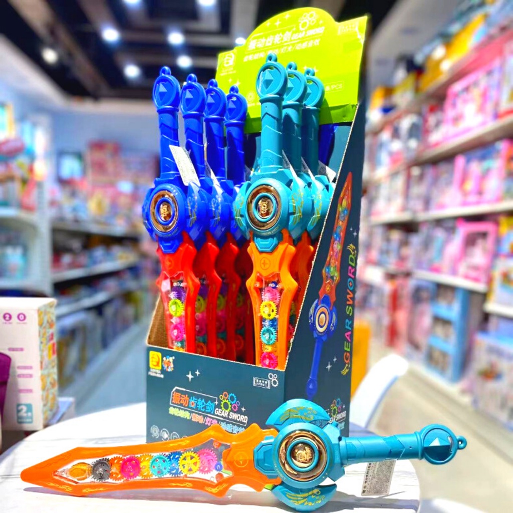 Kiếm đồ chơi có bánh răng chạy pin kèm nhạc và ánh sáng đẹp mắt - Đồ chơi MiniKids