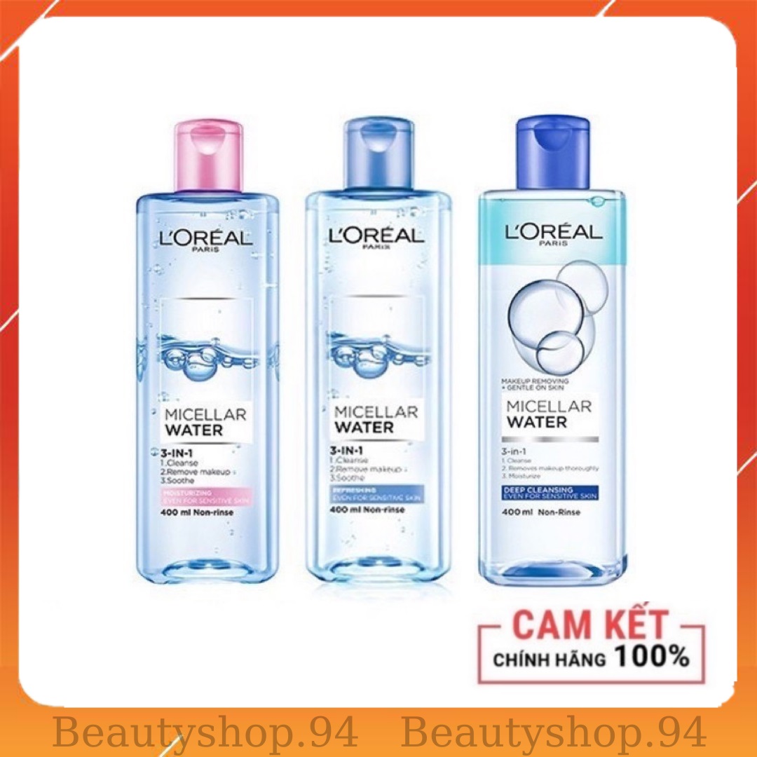 Nước tẩy trang loreal - l'oreal paris 3-in-1 micellar water dưỡng ẩm 400ml