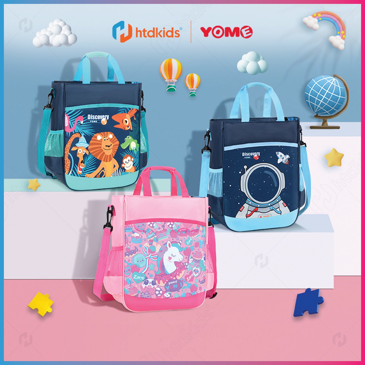 Túi xách đi học thêm cấp 1, cấp 2 YOME