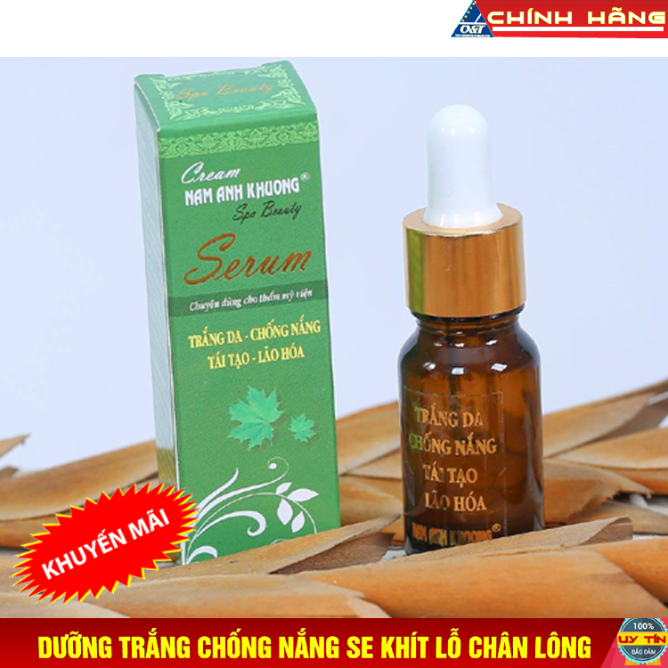 Serum dưỡng trắng da, se khít lỗ chân lông, chống nắng Nam Anh Khương 10ml