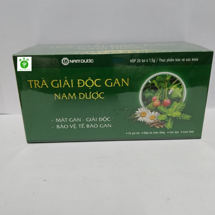 Trà Giải Độc Gan Nam Dược - Mát gan, giải độc, bảo vệ tế bào gan hộp 20 túi