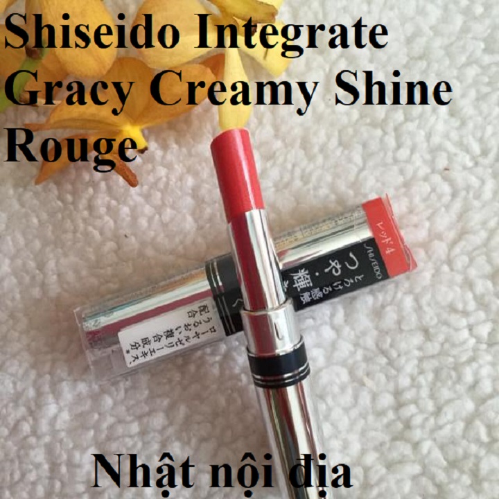 Son kem Shiseido Integrate Gracy Creamy Shine Rouge Lipstick 2,2g son môi cao cấp Nhật bản nội địa