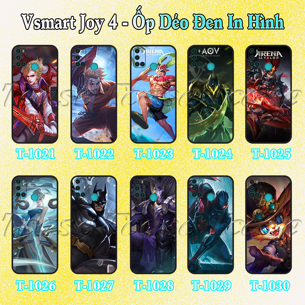 Ốp lưng Vsmart Joy 4 - Ốp dẻo đen in hình Game Liên Quân chất