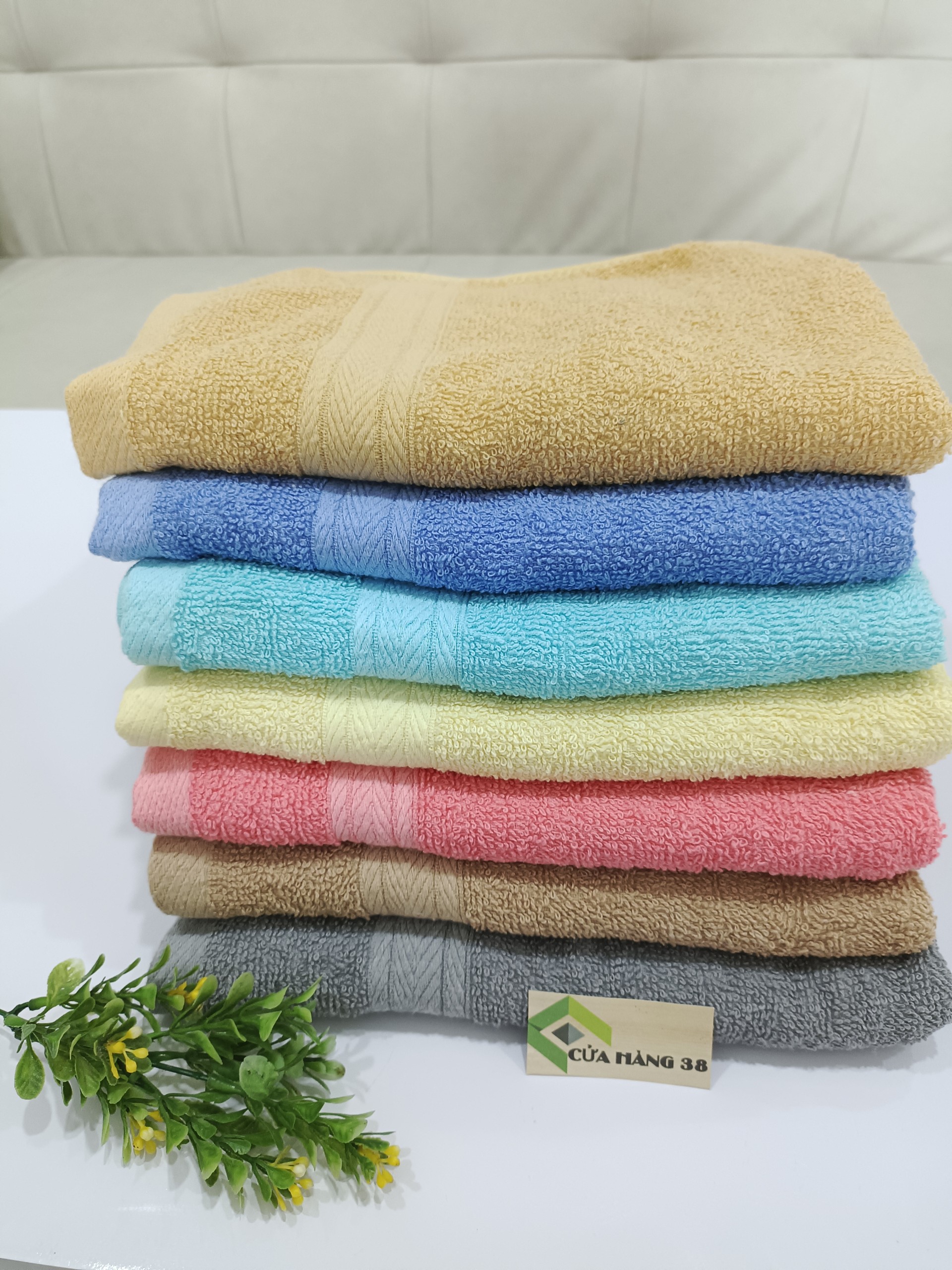 Khăn tắm gia đình, 50x100, cotton 100%, dày dặn, thấm hút tốt, nhiều màu lựa chọn