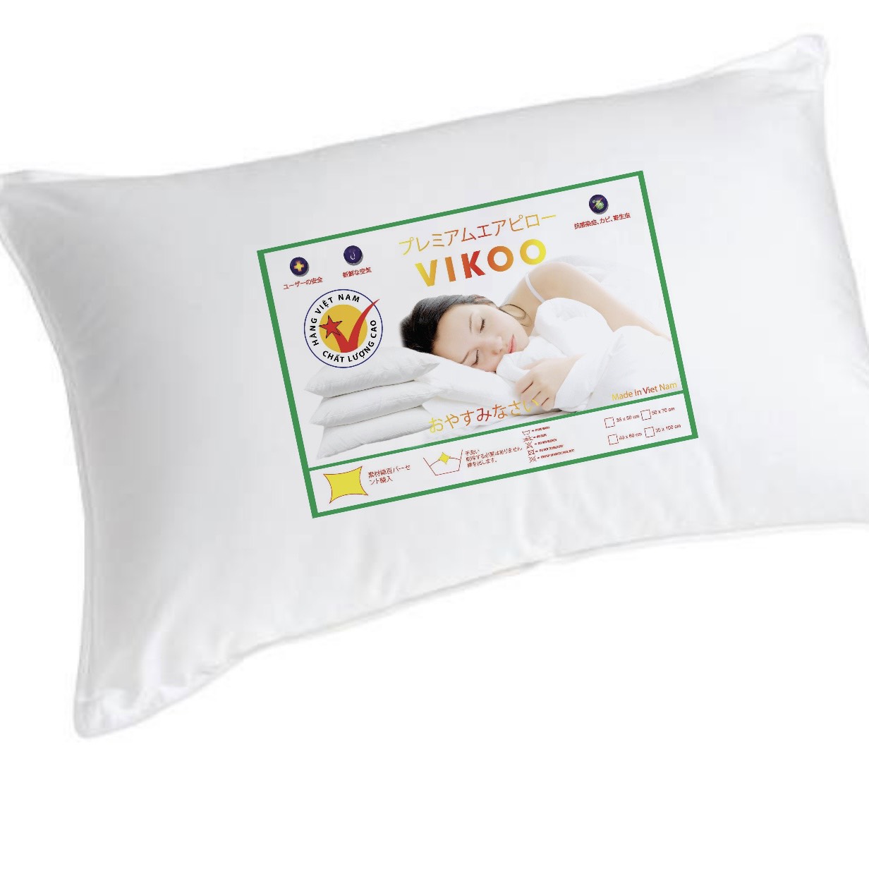 Ruột gối hơi 50 x 70 vikoo hàng chuẩn khách sạn