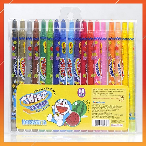 Sáp văn doraemon colokit 18 màu tcr-c05/do