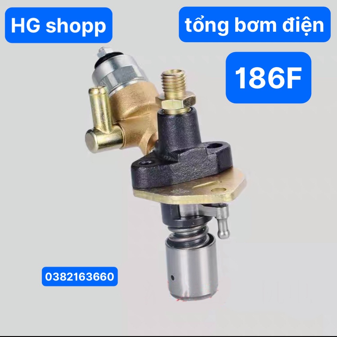 Tổng bơm điện máy 186f và 186fa tổng bơm cao áp máy phát điện có van điện 186f-186fa