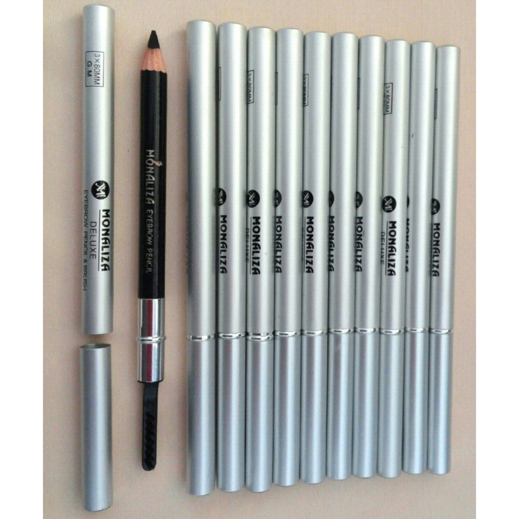 Chì mày monaliza deluxe chì kẻ chân mày eyebrow pencil & brush bút kẻ mày bk001/br002/bkbr003/grbr005