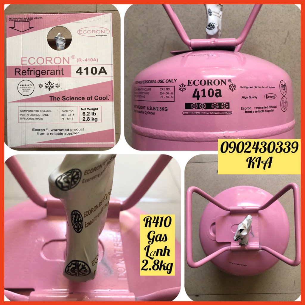 Gas lạnh điều hòa r410a ecoron 2.8kg, môi chất lạnh r410a