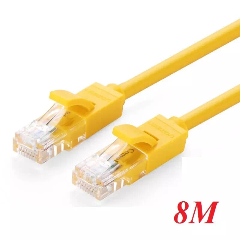Ugreen 30641 8m màu vàng cáp mạng lan cat5e upt nw103