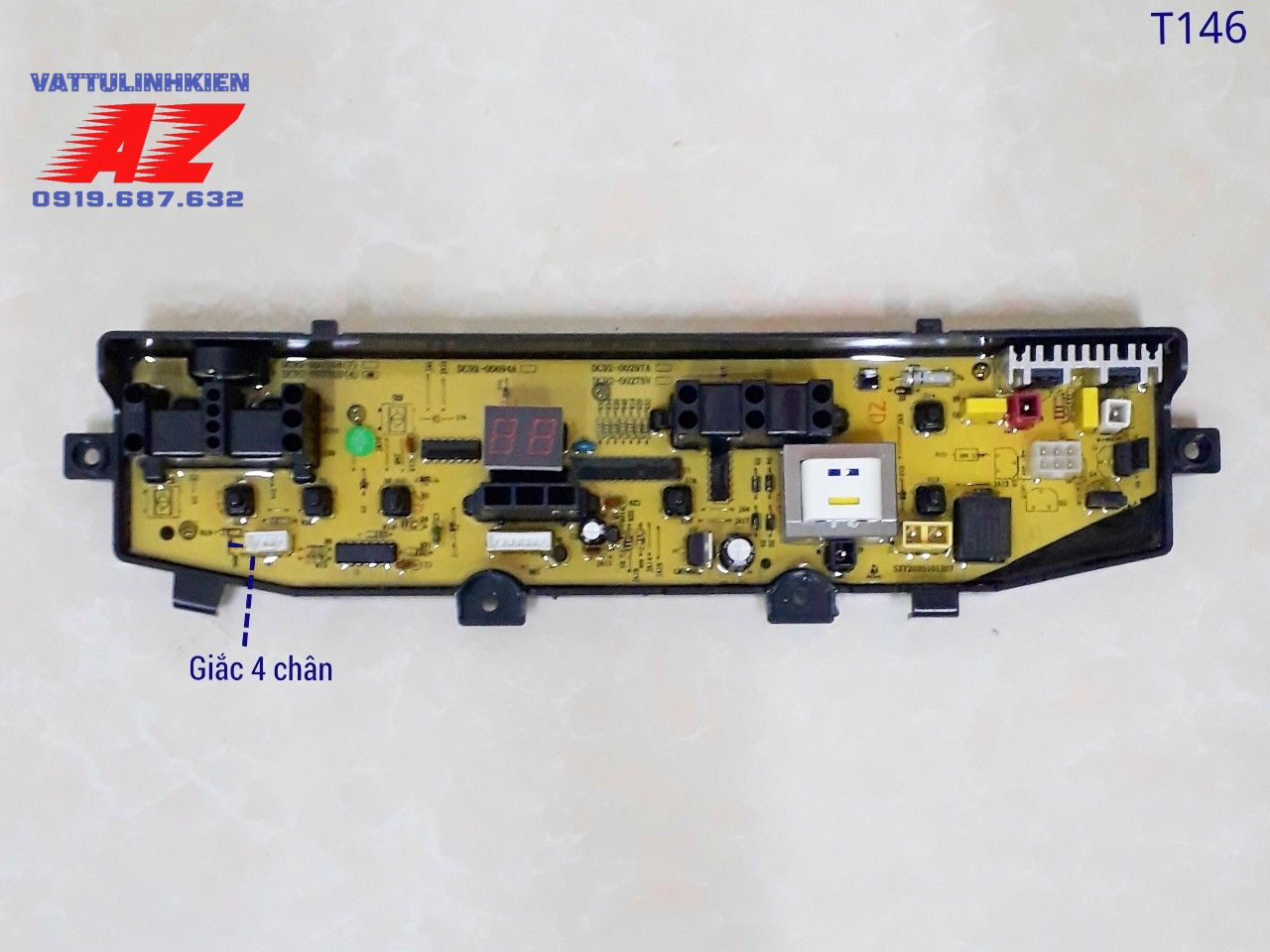 Board mạch máy giặt SAMSUNG của đứng kiểu DC92-00755B/278V loại zắc 4