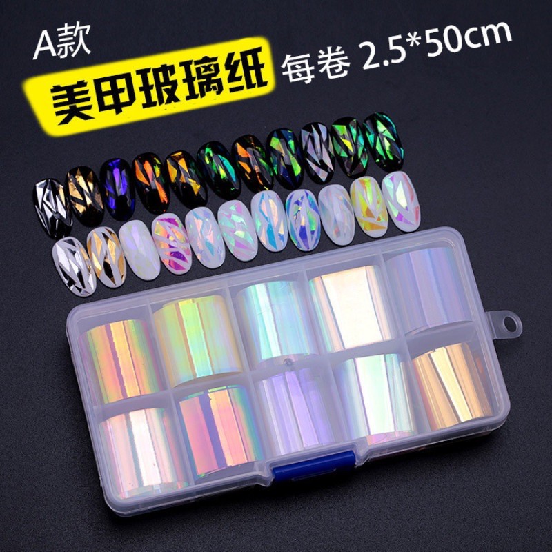 bóng kính skinnail ánh bẩy sắc cầu vồng khay 12 ô đầy đủ màu sửa dụng thiết kế móng thiết kế mẫu nail dễ dàng tiện dụng.