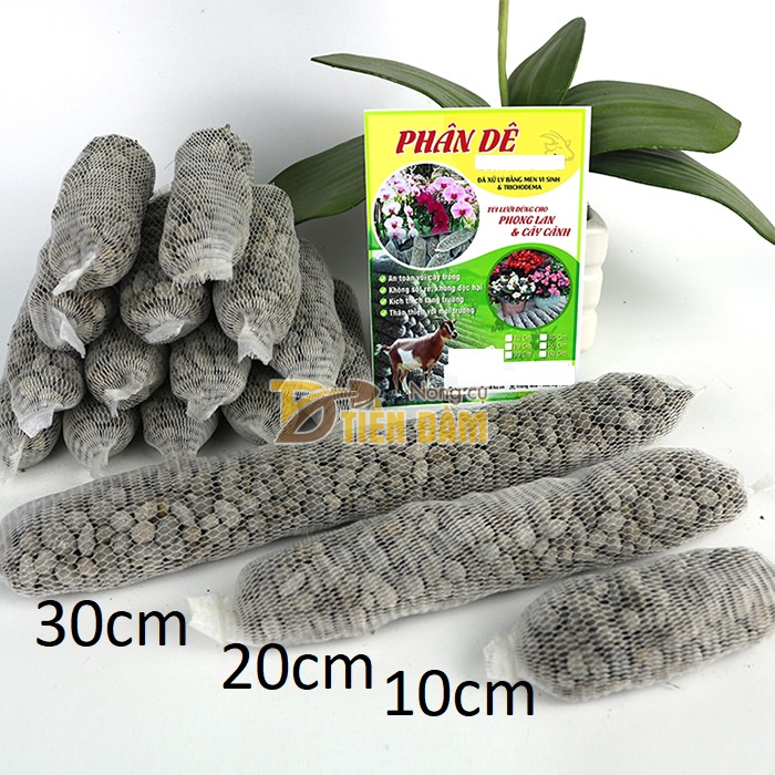 Phân dê túi lưới bón lan 10cm, 20cm, 30cm bón hoa, rau màu ,cây cảnh