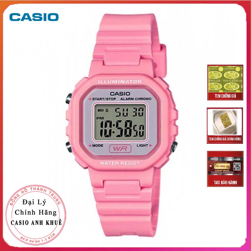 Đồng hồ điện tử nữ casio la-20wh-4a1 dây nhựa