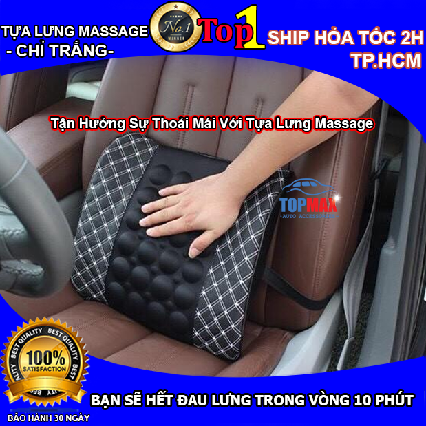 Gối tựa lưng massage trên xe ô tô  xe hơi - TOPMAX SHOP phụ kiện chuyên dành cho xe ô tô