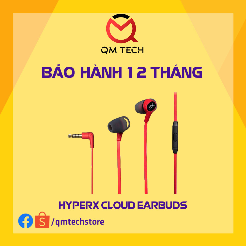 Tai nghe Kingston Hyperx Cloud Earbuds - Tai nghe chơi game chính hãng - QMTECH STORE