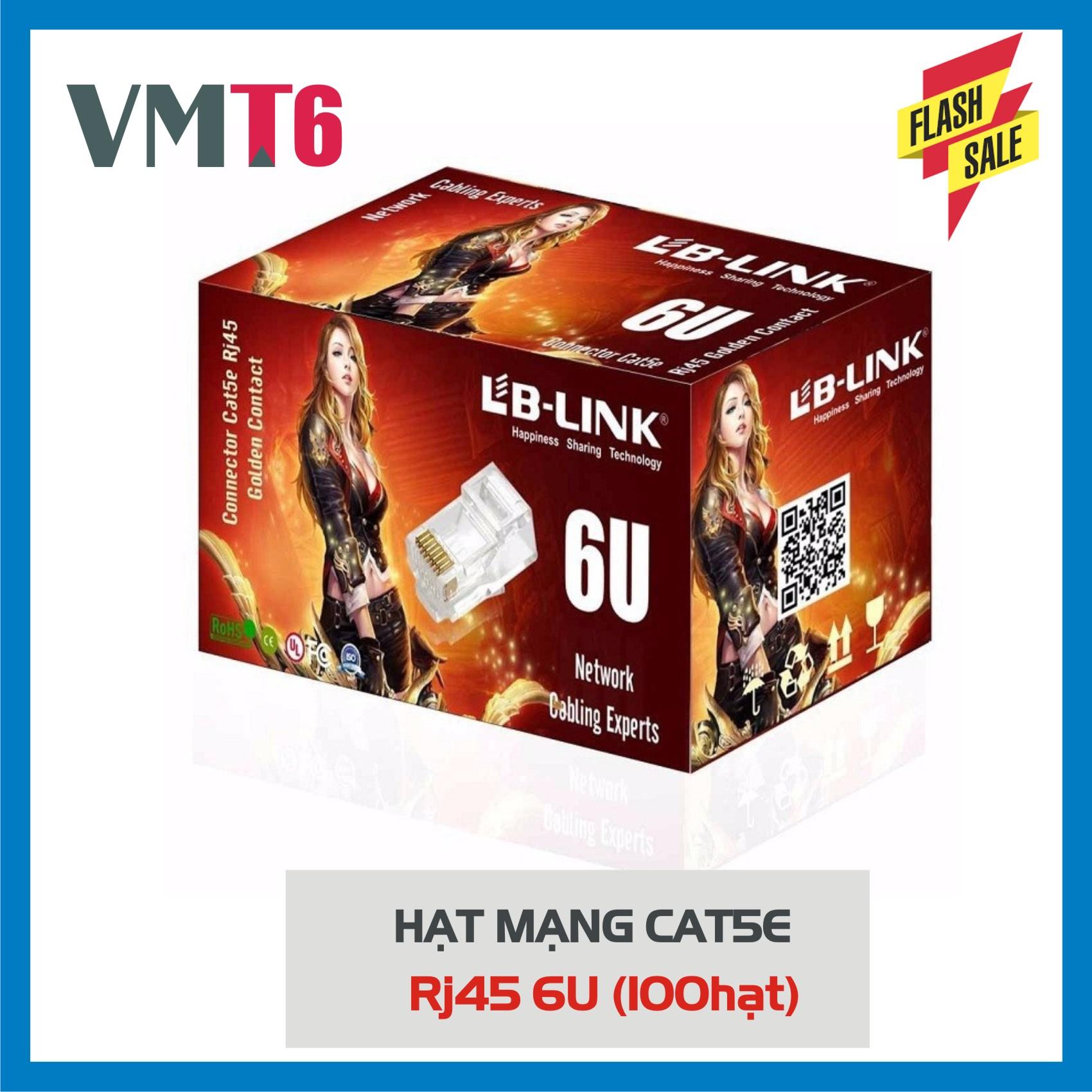 Hạt mạng lb-link cat5e rj45 6u 100 hạt/1 hộp