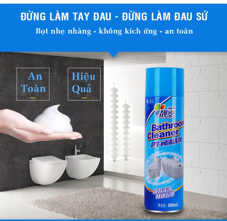 [SIÊU HOT ]BÌNH XỊT TẠO BỌT TẨY VỆ SINH THẦN THÁNH, Bình xịt bọt vệ sinh đa năng Bathroom Cleanerm, Chai xịt tẩy rửa vệ sinh nhà tắm Bathroom Cleaner, Bình xit vệ sinh tạo bọt tuyết Bathroom cleaner đánh bay mọi vết bẩn ố màu